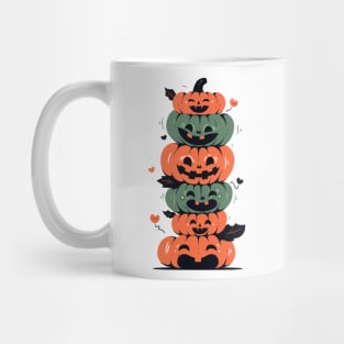 Cute Cozy Pumpkins T-Shirt, Whimsical Pumpkin Faces Top, Adorable Pumpkin Patch Tee, Halloween Farmer Apparel Mug